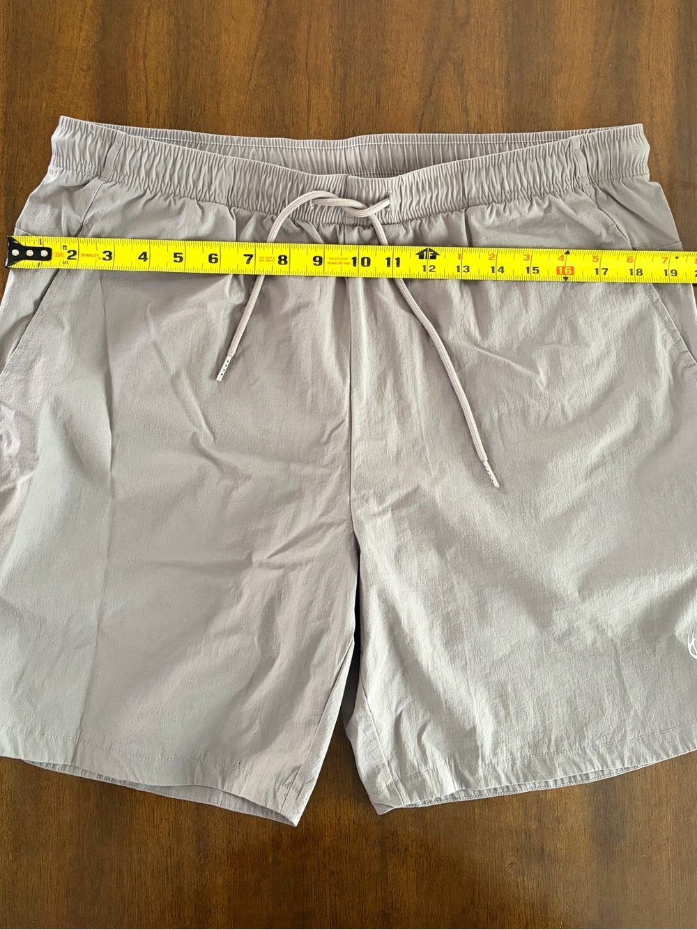 Men's Athletic Drawstring Shorts - Light Gray